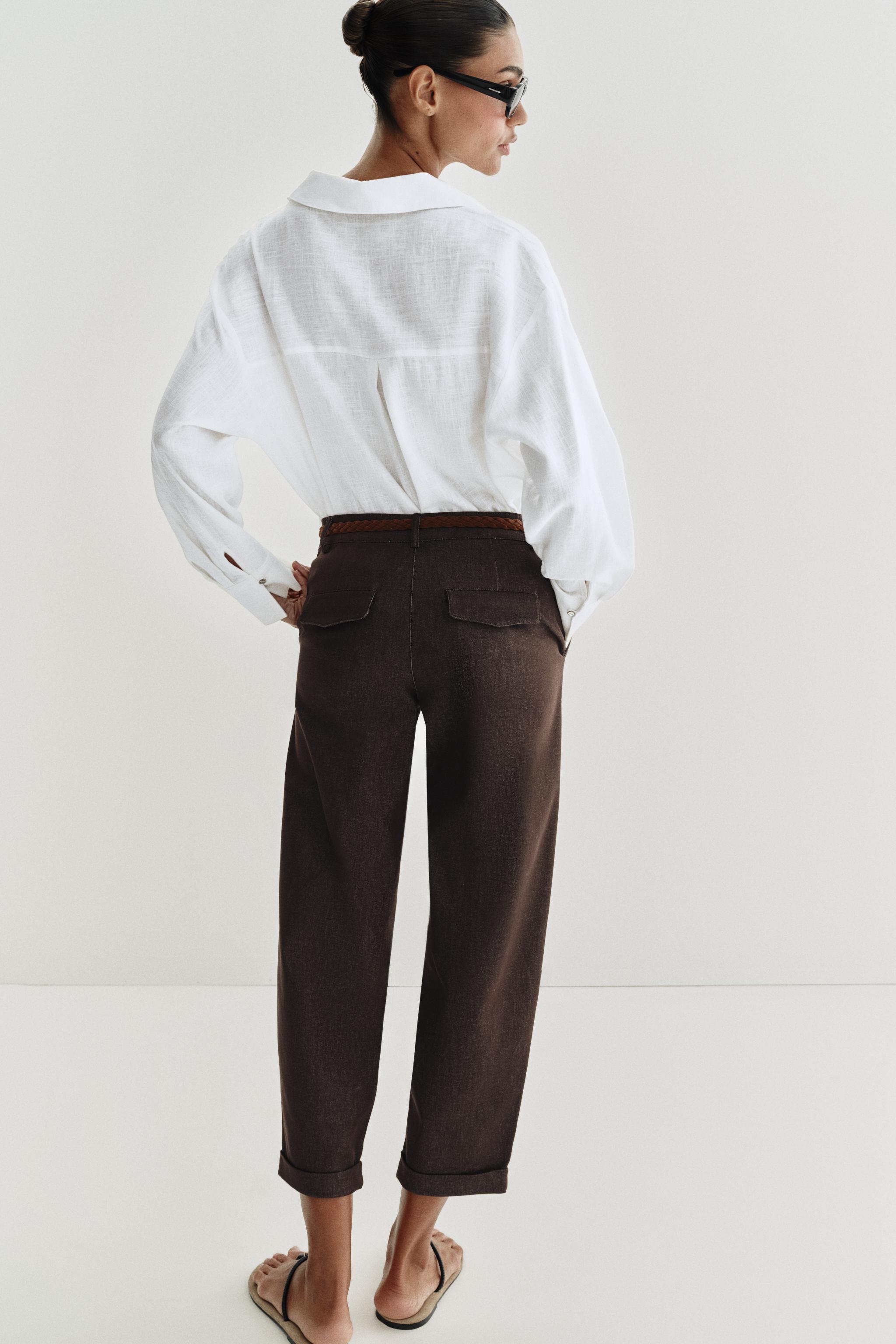 BRAIDED BELT CHINO PANTS